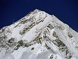 208 Dhaulagiri Close Up From Thulo Bugin The Dhaulagiri Southeast face shines in the mid-morning sun from the large grassy field called Thulo Bugin on the way to Annapurna North Base Camp.